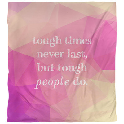 Housse de couette simple Tough Times Quote