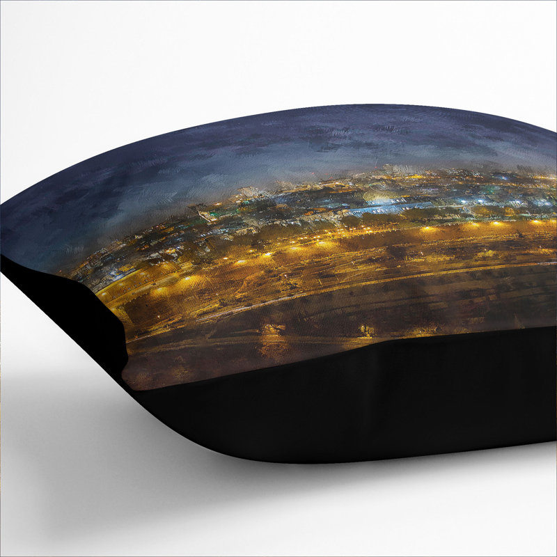 Square Cushion, Black, 40cm H x 40cm W x 15cm D