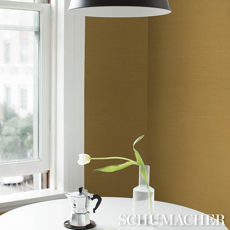 Schumacher X Backdrop Haruki Sisal Wallpaper, Yellow