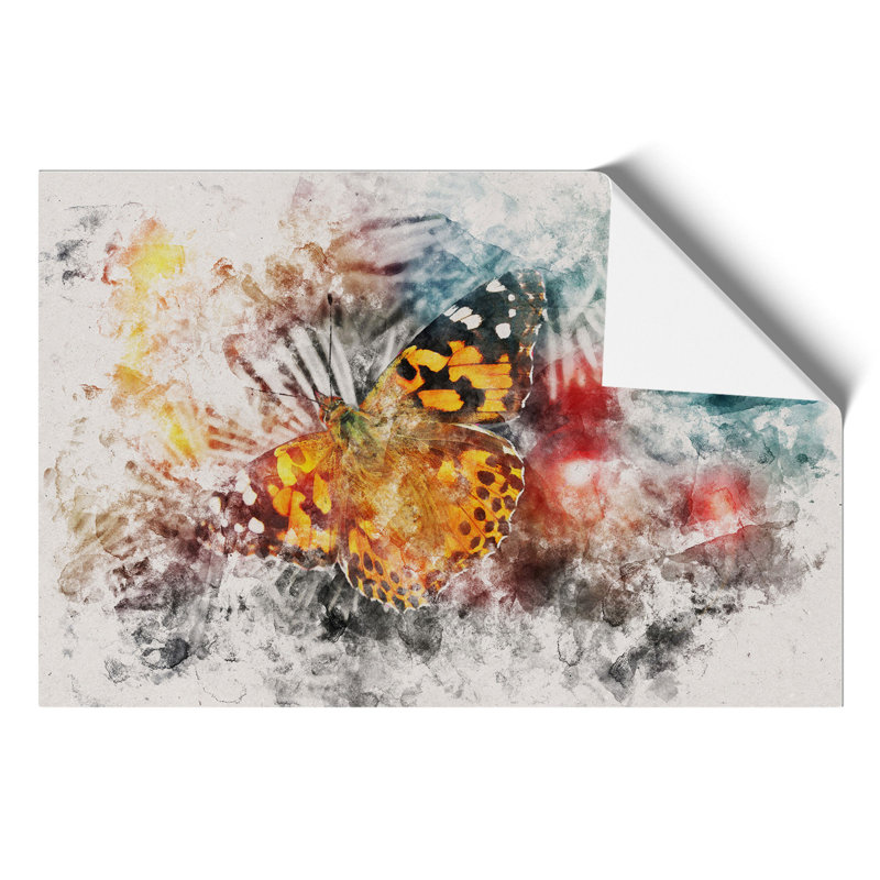 Butterfly Watercolour - Frameless Print, 30cm H x 42cm W x 0.1cm D