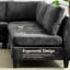 Canapé modulaire en chenille 5 pièces à assise profonde et canapé convertible 5 pièces-135230847-135230833