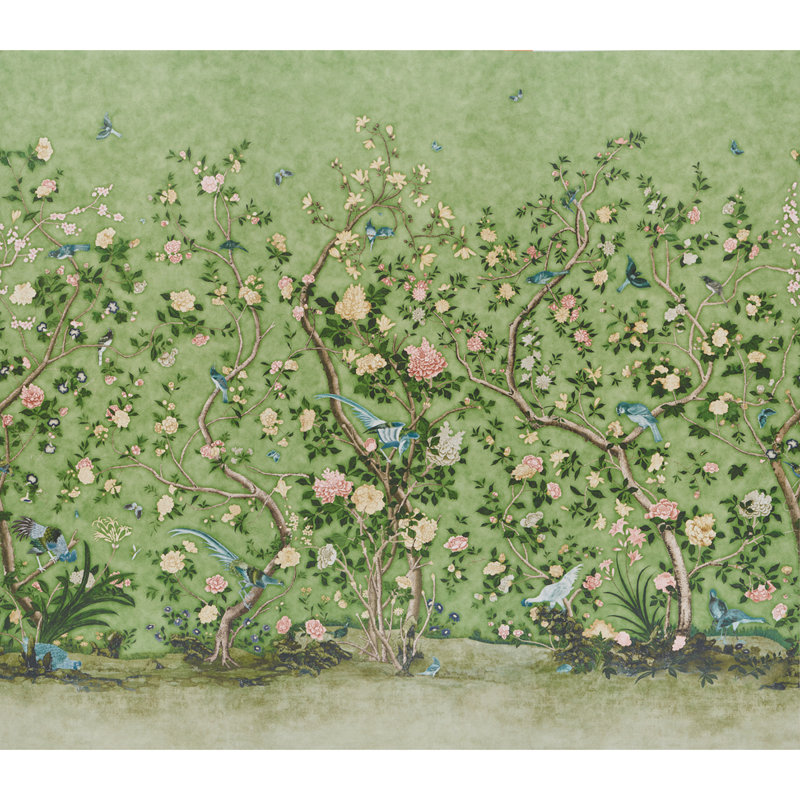 Ensemble de panneaux Schumacher X Mary Mcdonald Les Oiseaux, Vert