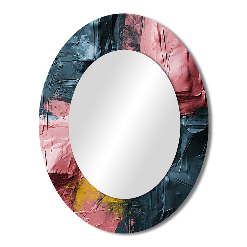 Sicily - Large Oval Wall Mirror On Metal, 43" x 33"