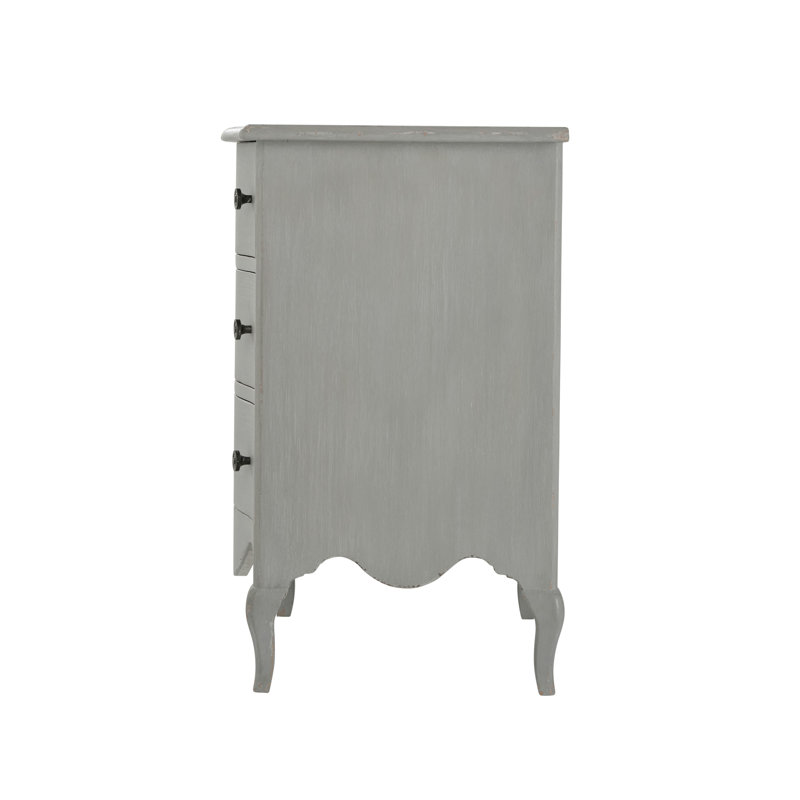 Tavel 3 - Drawer Solid Wood Nightstand, Elsa