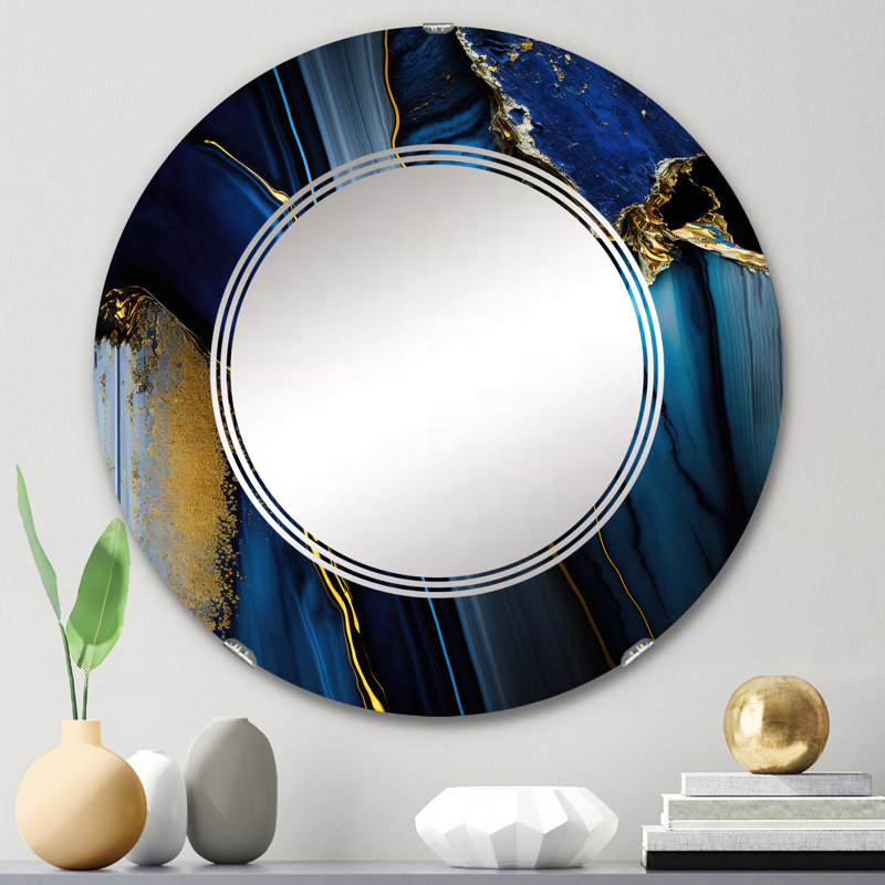 Miroir mural géométrique abstrait Ontaria, 24 po x 24 po