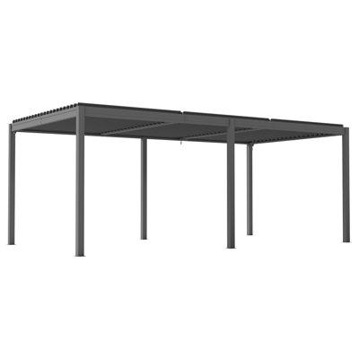 Pergola d'extérieur en métal avec toit réglable et système de drainage Domi