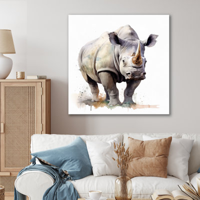 Reproduction d'art sur toile Wild Rhinoceros IV - Animaux