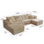 Canapé modulaire 133,86 po Cloud avec 1 repose-pieds, canapé rembourré moderne, canapé en U confortable pour le salon, canapé d'angle à assise profonde, aucun assemblage requis