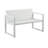 Pangea Home Chester Modern Outdoor Aluminum Loveseat with Rattan Seat, Back & Cushions
