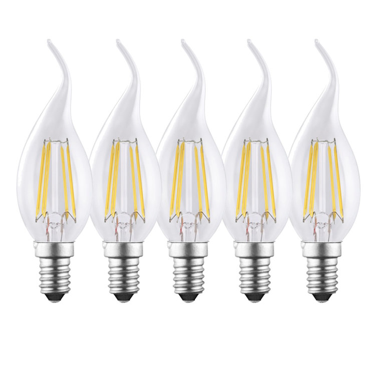 4W E14 Dimmable LED Candle Light Bulb (Set of 5)