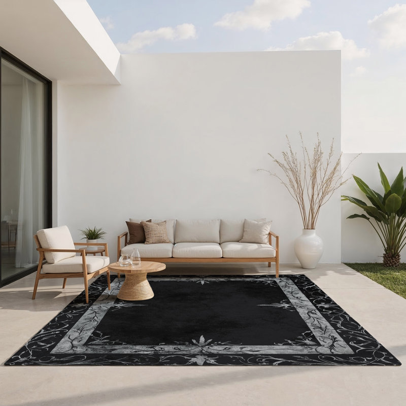 Tapis intérieur et extérieur Whispering Thorn, Rectangle 1 pi 6 po x 2 pi 6 po