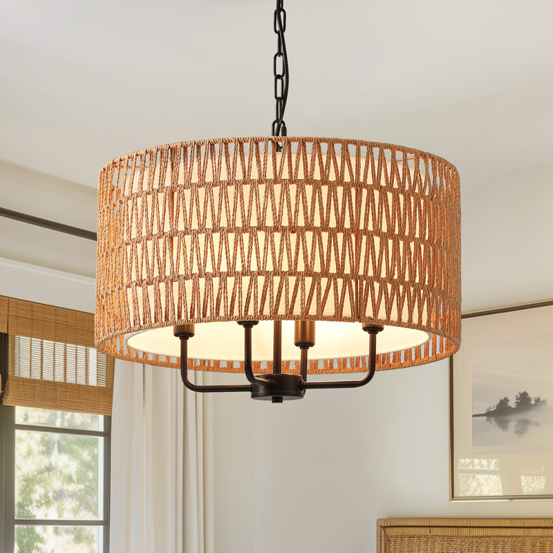 Lustre tambour à 4 lumières à intensité variable Buntine