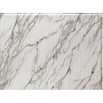 Ensemble de dosseret 18 po x 24 po Rib1 - 5 tuiles, 2 garnitures en J et 1 garniture d'angle intérieure