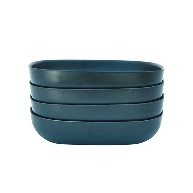 Ensemble de 4 pièces en bambou EKOBO Ensemble de bols à pâtes / salade, Abîme bleu