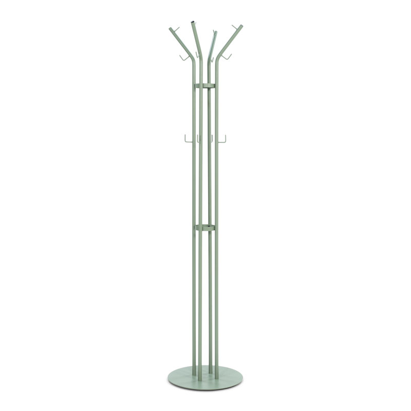 CHARLY Steel Wall 8 - Hook Coat Rack, Green