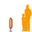 Statue de petit hot-dog sur base