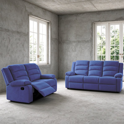 DARK GRAY 2-Piece Manual Reclining Living Room Set with Loveseat and Sofa