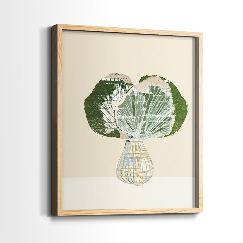 Impression sur toile I-Premium tissée à motif de feuilles tropicales - prête à être accrochée - aucun clou requis - aucun clou requis