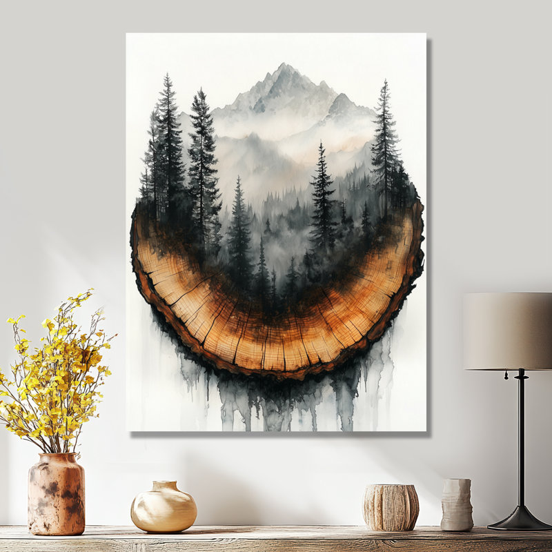 Springbrook - ferme, art mural sur toile, H 40 po x l 30 po, Toile tendue, Ne s’applique pas