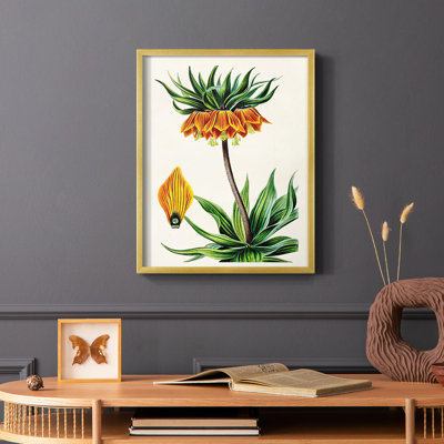 Reproduction encadrée florale antique - Figurine VII