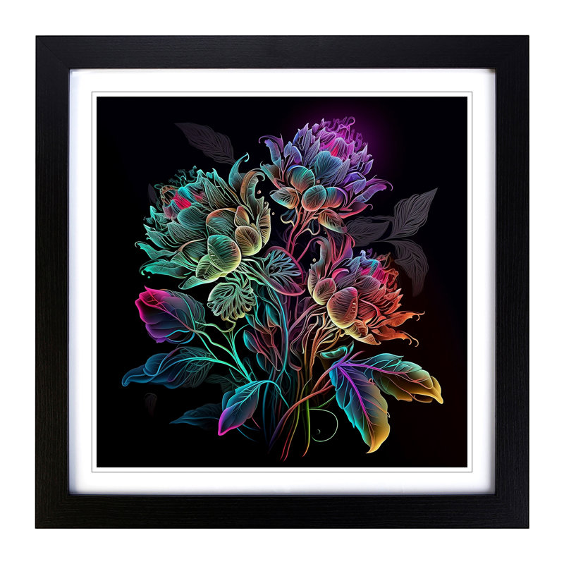 Single Picture Frame Print on Wood, Black