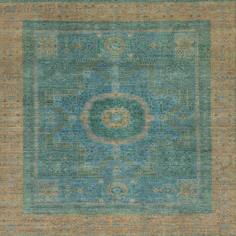 Abstract Indoor Rug, Square 8'