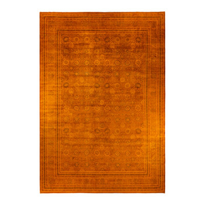 One-of-a-Kind 18' 2" X 11' 10" 2000s Wool Area Rug in Orange