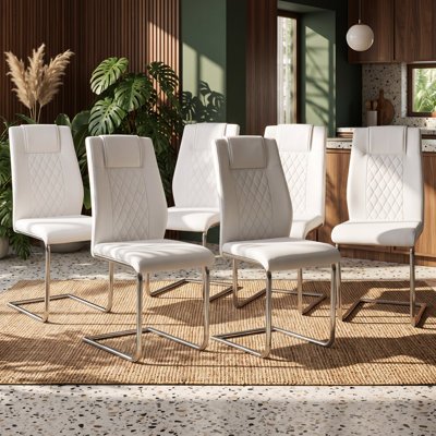 Ensemble de 6 chaises de salle à manger rembourrées en similicuir l 16 po x P 19 po BSN