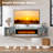 Floating TV Stand with 36" Electric Fireplace, Wall Mounted Fireplace Entertainment Center with Storage for TVs Up to 80", Media TV Console for Living Room-85740121