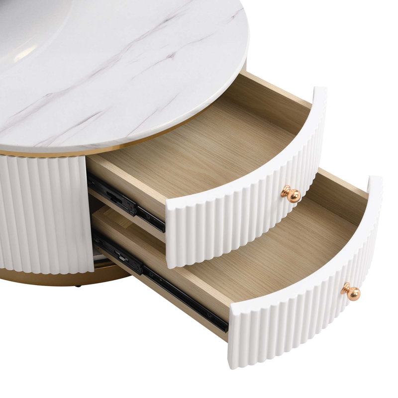 Table basse gigogne 2 tiroirs Design