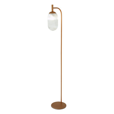 Lampe sur pied moderne en bronze avec éclairage vers le haut