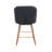 28'' Velvet Upholstered Bar Stool with Rubberwood Legs-885176850