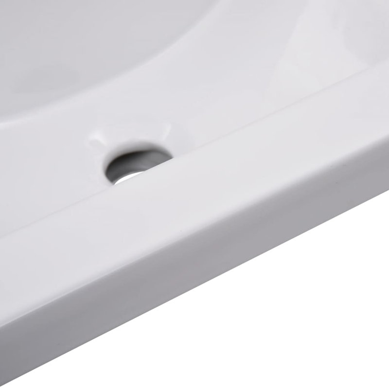 VidaXL Wash Basin Built-in Sink Vanity Sink Bathroom Basin Bath Sink Ceramic, 24" x 15.6" x 7.3"