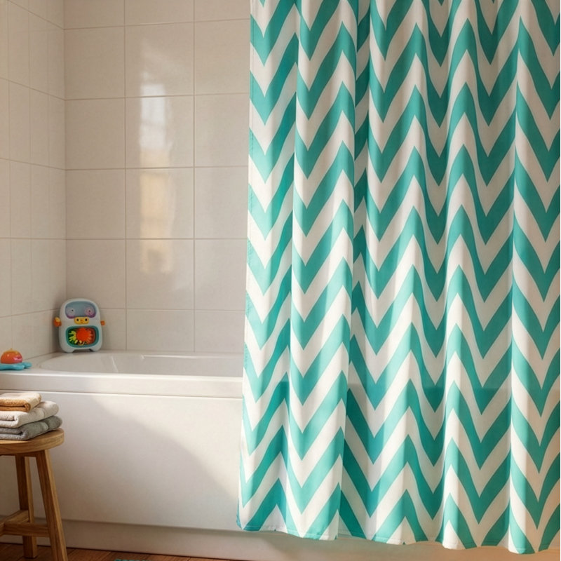Shower Curtain, Aqua