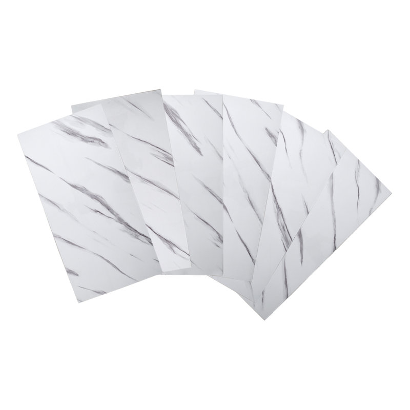 Andreika 30cm x 60cm PVC Singular Tile in White