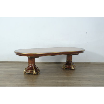 Manfro Extendable Solid Wood Base Dining Table