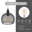 Lampe suspendue noire à piles