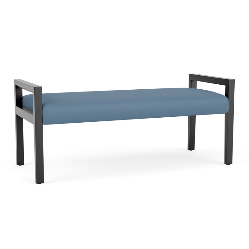 Banc en bois 2 places Brooklyn, Black, Open House Quarry Blue