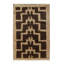 Wool Geometric Area Rug in Brown/Beige