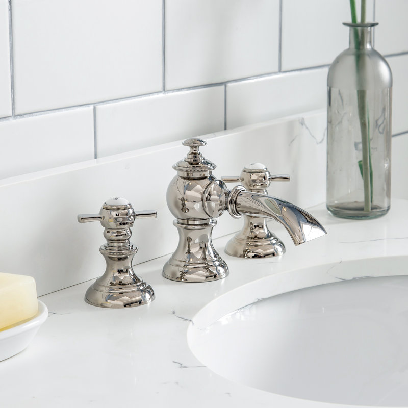 Queen 30" Sink Carrara Engineered Marble Countertop Bath Vanity with Faucet and Mirror, Waterfall, Pure White