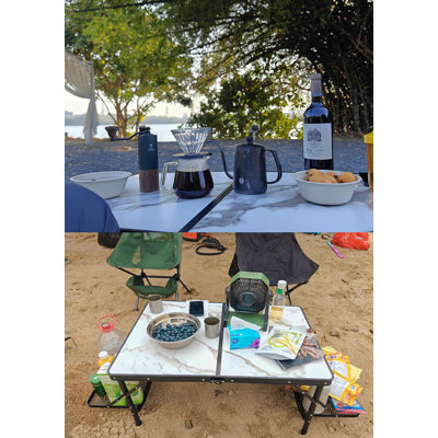 Folding Camping Table 3Ft, Folding Picnic Table, Camp Tables Portable Foldable, 50% Extra Side Space, RV Table, Car Camping Essentials, Aluminum Light & Solid