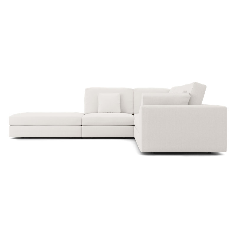 Perry Modular Sofa Set 02, Chalk Fabric, Left Hand Facing