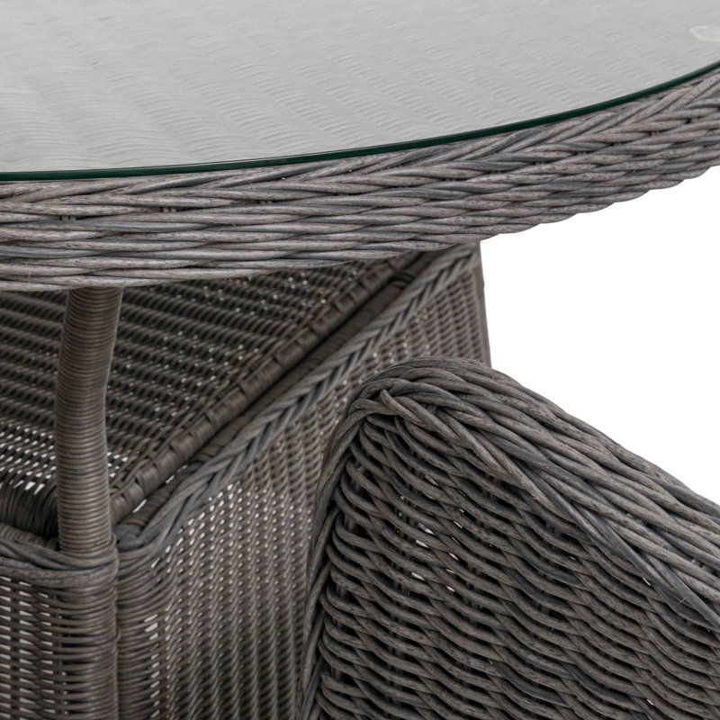 4 - Person Wicker Patio Dining Set with Round Table