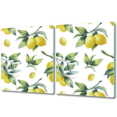Iancarlo Orginal Painted Lemons Tropical Chopping Board