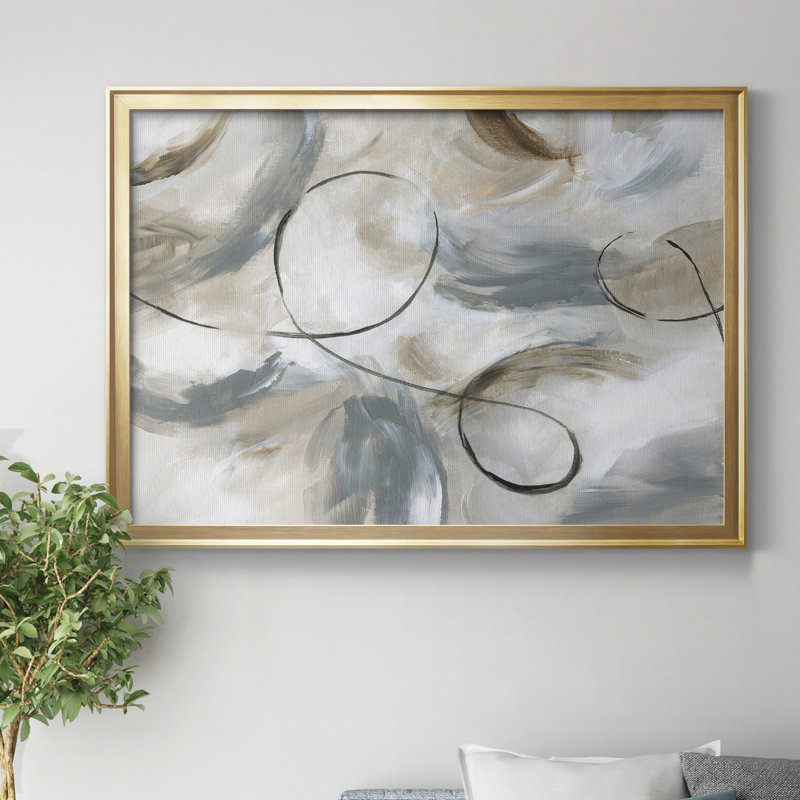 Staccato - Peinture sur toile encadrée, H 26,5 po x l 36,5 po x P 1 po, Or