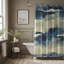 Blue Swipes - Rideau de douche Premium-32226635