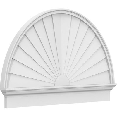 Demi-cercle à fronton en PVC de qualité architecturale Sunburst