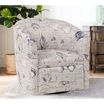 Chaise d'appoint pivotante - Tissu confortable, thème plage pour toutes les pièces