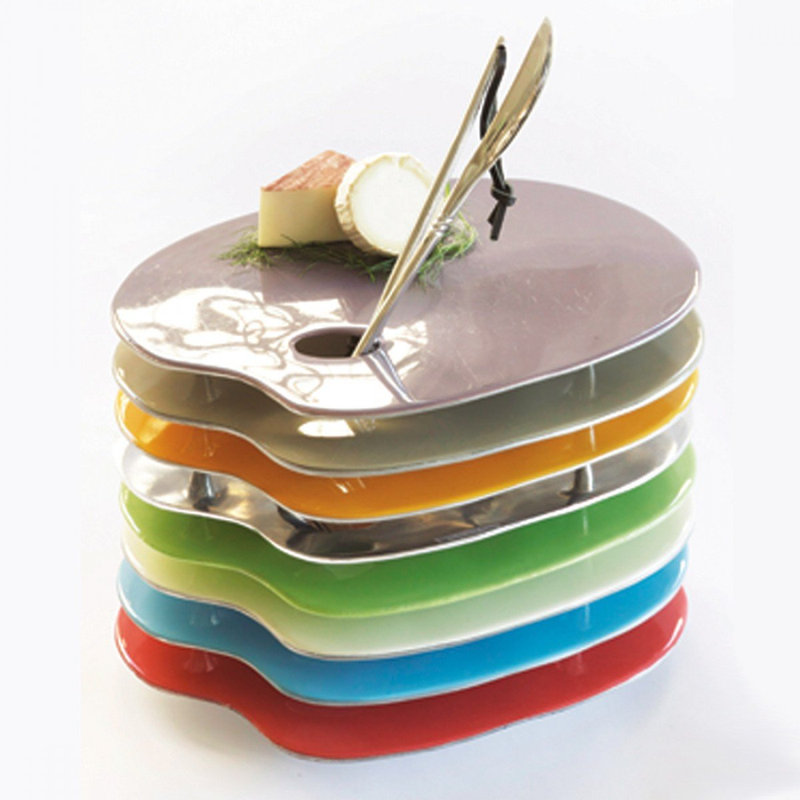 Artist Palette Cheese Set, Crimson