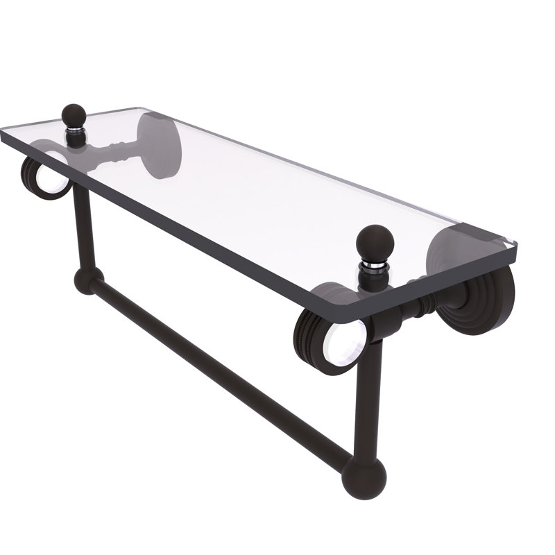 Tablette à support Jarrell, H 5,12 po x l 16 po x P 6,4 po, Bronze huilé